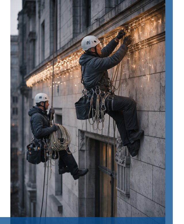 Монтаж новогодней иллюминации в Сатке от 8792 р. | ВЫСОТНИК-Стк