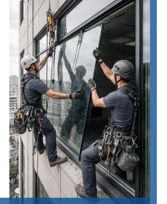 Замена стеклопакетов на высоте в Сатке от 5689 р. | ВЫСОТНИК-Стк