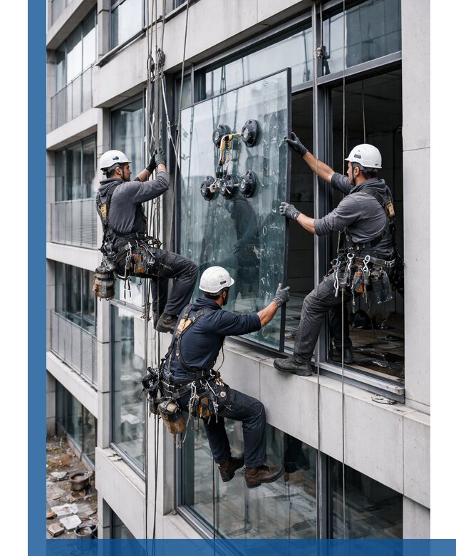 Фасадное остекление и монтаж витражей зданий в Сатке под ключ