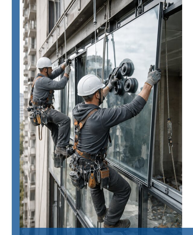 Витражное остекление фасадов и лоджий в Сатке под ключ