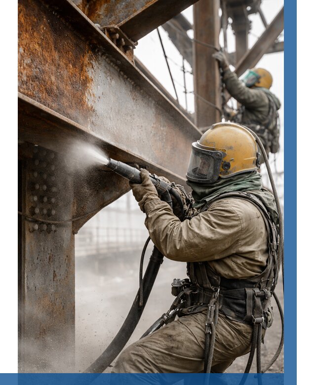 Пескоструйная очистка металлоконструкций в Сатке по 621 р.  ВЫСОТНИК-Стк