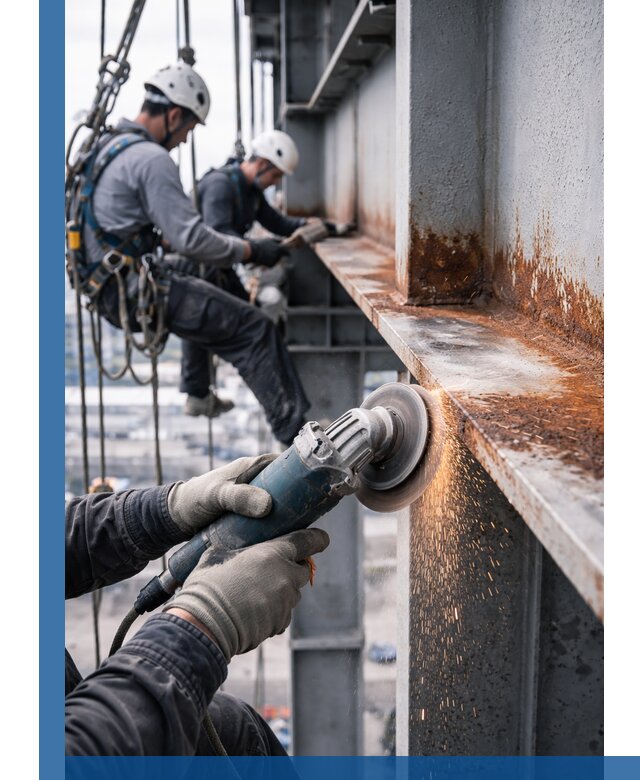 Зачистка металла от ржавчины и подготовка поверхностей в Сатке