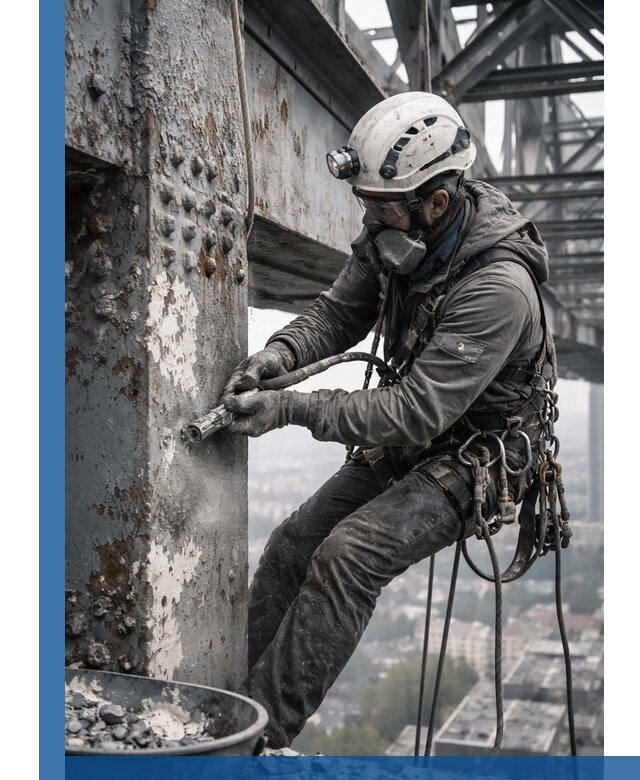 Удаление старой краски с металлических конструкций в Сатке