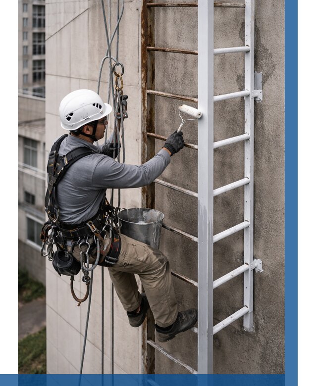 Покраска пожарных лестниц в Сатке от 4655 р. | ВЫСОТНИК-Стк
