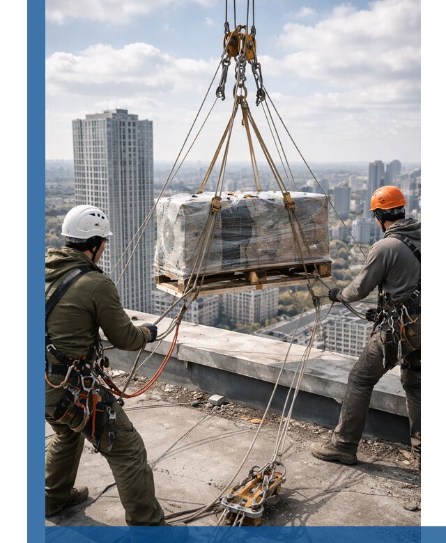Подъем и монтаж крупногабаритных грузов на крышу в Сатке