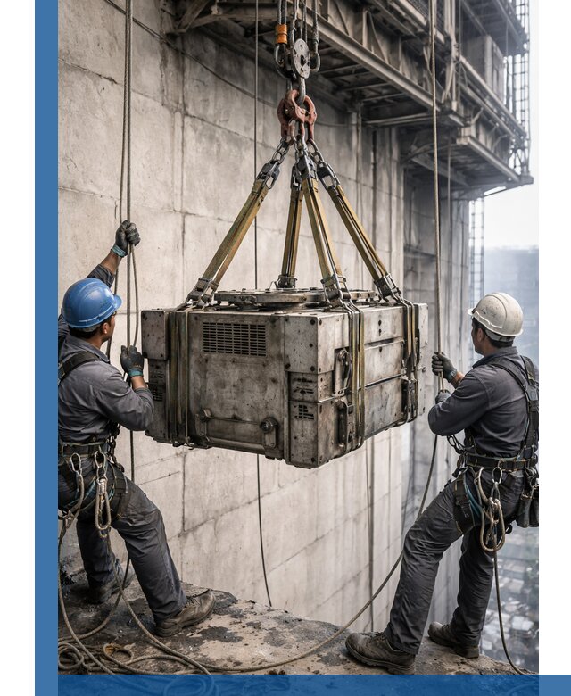 Такелажные работы на высоте, подъем и монтаж грузов в Сатке