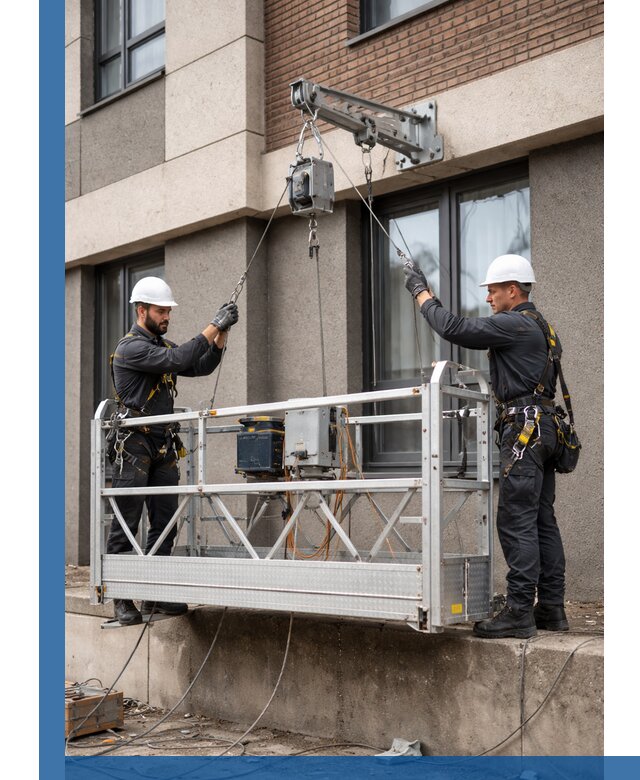 Монтаж и подъем фасадной люльки в Сатке с гарантией безопасности