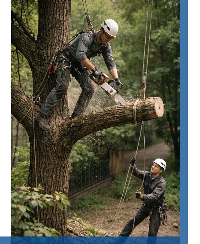 Спил деревьев альпинистами в Сатке от 8275 р. | ВЫСОТНИК-Стк