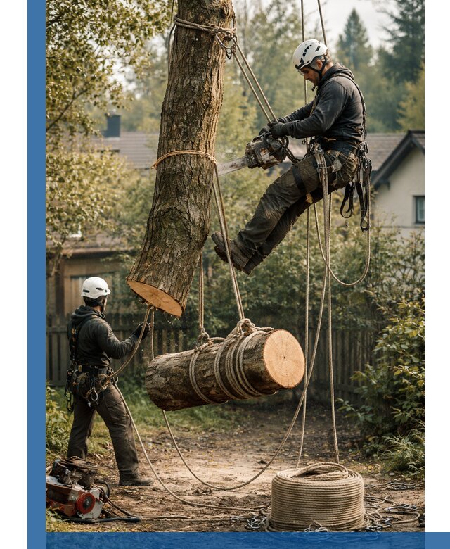 Валка деревьев частями в Сатке, безопасно и аккуратно