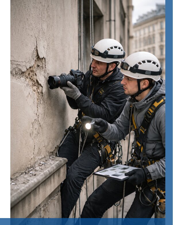 Фотофиксация дефектов фасада в Сатке от 4655 р. | ВЫСОТНИК-Стк