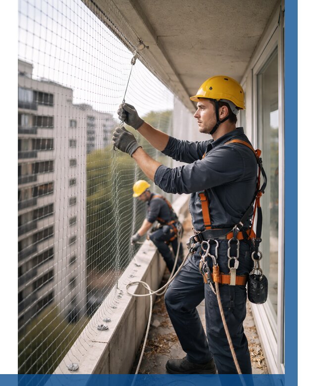 Монтаж сетки от птиц в Сатке от 4655 р. | ВЫСОТНИК-Стк