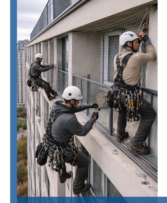 Профессиональный монтаж защитной сетки от птиц в Сатке