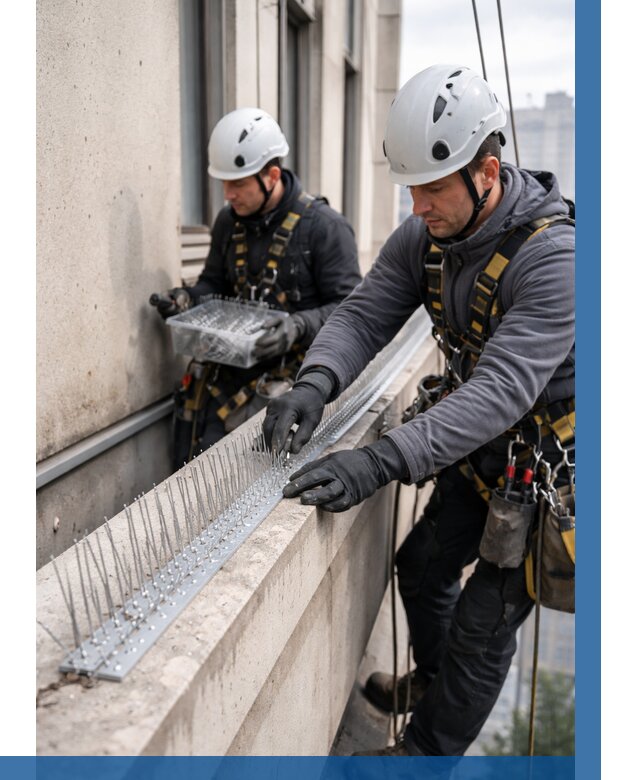 Установка шипов от птиц в Сатке от 879 р. | ВЫСОТНИК-Стк